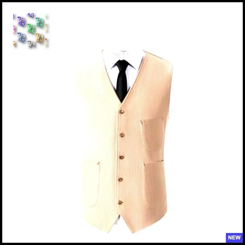 Vintage Corduroy V-Neck Vest Classic Fit Casual Sophisticated Tailored